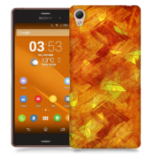 Skal till Sony Xperia Z3 - Borstat - Röd/Orange