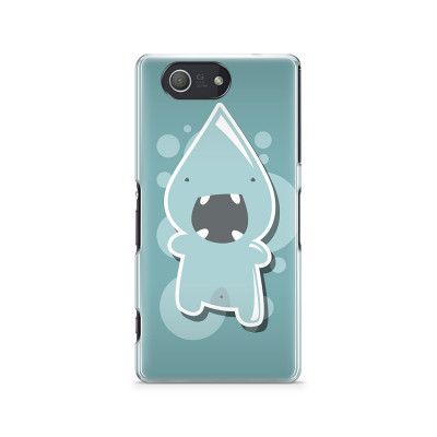 Skal till Sony Xperia Z3 Compact - Argt Bubbelmonster - Blå