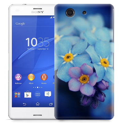 Skal till Sony Xperia Z3 Compact - Blå blommor