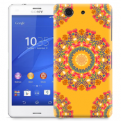 Skal till Sony Xperia Z3 Compact - Blommigt mönster - Orange
