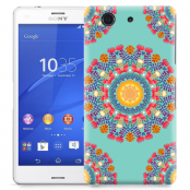 Skal till Sony Xperia Z3 Compact - Blommigt mönster - Turkos