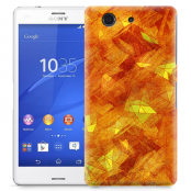 Skal till Sony Xperia Z3 Compact - Borstat - Röd/Orange