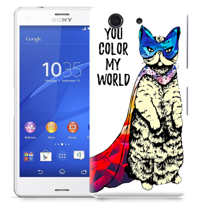 Skal till Sony Xperia Z3 Compact - Color my world - Katt