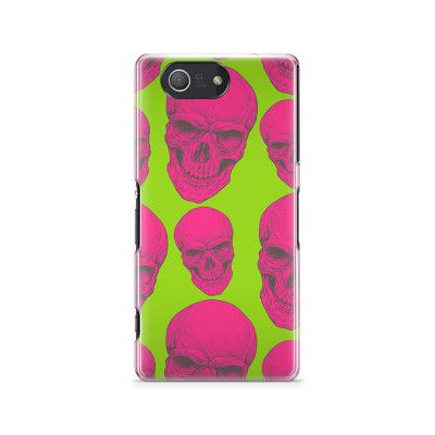 Skal till Sony Xperia Z3 Compact - Dödskallar - Magenta