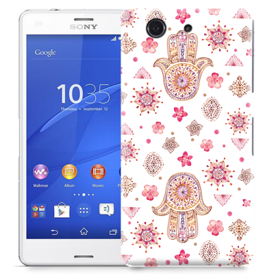 Skal till Sony Xperia Z3 Compact - Fatimas hand - blommor