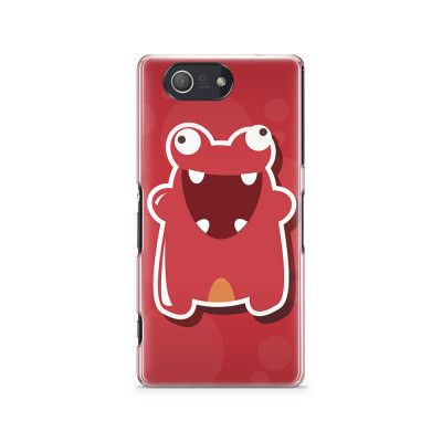 Skal till Sony Xperia Z3 Compact - Glatt Bubbelmonster - Röd