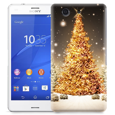 Skal till Sony Xperia Z3 Compact - Glimmrande Julgran