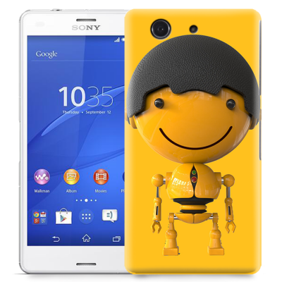 Skal till Sony Xperia Z3 Compact - Gul Robot