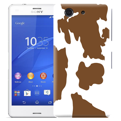 Skal till Sony Xperia Z3 Compact - Kossa - Brun