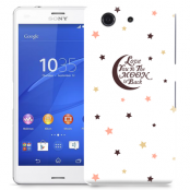 Skal till Sony Xperia Z3 Compact - Love you to the moon and back - Brun