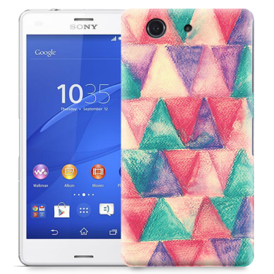 Skal till Sony Xperia Z3 Compact - Målning- Trianglar