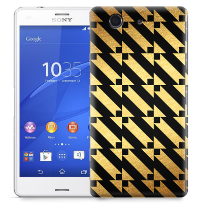 Skal till Sony Xperia Z3 Compact - Mönster - Guld/Svart