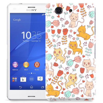 Skal till Sony Xperia Z3 Compact - Mönster - Kattunge