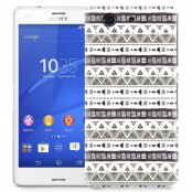 Skal till Sony Xperia Z3 Compact - Mönster - Svart/Vit