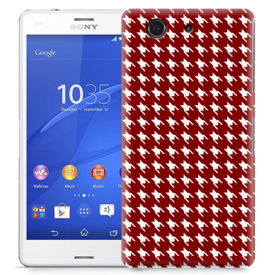 Skal till Sony Xperia Z3 Compact - Mönstrat tyg - Röd