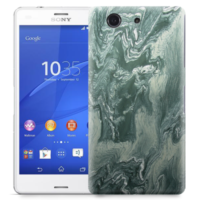 Skal till Sony Xperia Z3 Compact - Marble - Grön
