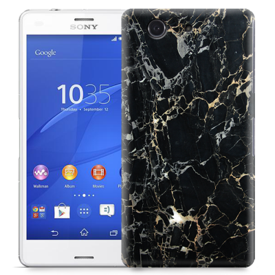 Skal till Sony Xperia Z3 Compact - Marble - Svart