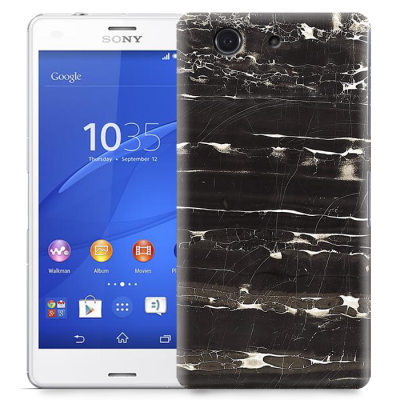 Skal till Sony Xperia Z3 Compact - Marble - Svart