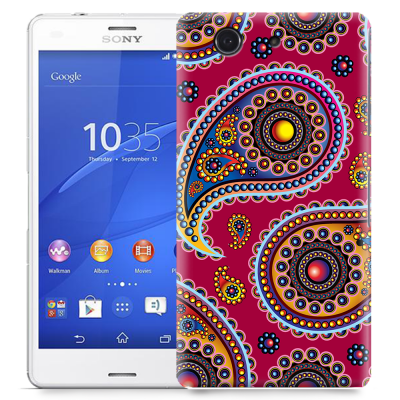 Skal till Sony Xperia Z3 Compact - Orientalisk - Röd