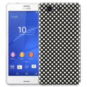 Skal till Sony Xperia Z3 Compact - Polkadots - Svart/Vit