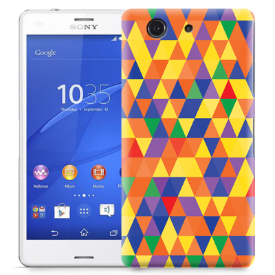 Skal till Sony Xperia Z3 Compact - Polygon - Flerfärgad