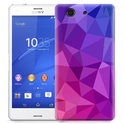 Skal till Sony Xperia Z3 Compact - Polygon - Lila