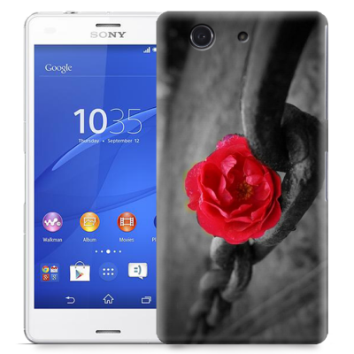 Skal till Sony Xperia Z3 Compact - Röd ros