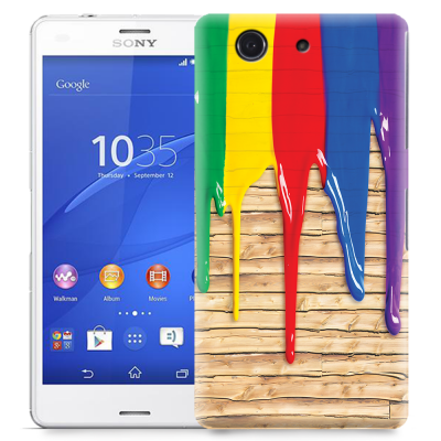 Skal till Sony Xperia Z3 Compact - Rinnande färg - Trä