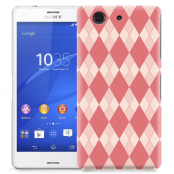 Skal till Sony Xperia Z3 Compact - Rutig - Ljusrosa