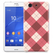 Skal till Sony Xperia Z3 Compact - Rutig Stygn - Rosa