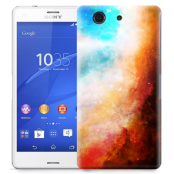 Skal till Sony Xperia Z3 Compact - Rymden - Orange/Blå