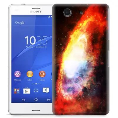 Skal till Sony Xperia Z3 Compact - Rymden - Röd