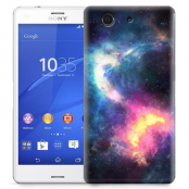 Skal till Sony Xperia Z3 Compact - Rymden - Svart/Blå