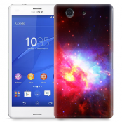 Skal till Sony Xperia Z3 Compact - Rymden - Svart/Rosa