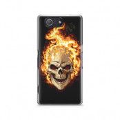 Skal till Sony Xperia Z3 Compact - Skull on fire