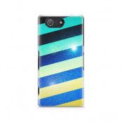 Skal till Sony Xperia Z3 Compact - Striped Colorful Glitter