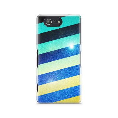 Skal till Sony Xperia Z3 Compact - Striped Colorful Glitter