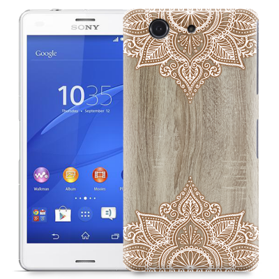 Skal till Sony Xperia Z3 Compact - Trä - Mandala