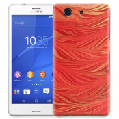 Skal till Sony Xperia Z3 Compact - Vågor - Röd/Orange