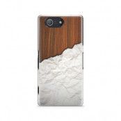 Skal till Sony Xperia Z3 Compact - Wooden Crumbled Paper B