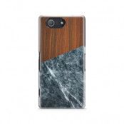 Skal till Sony Xperia Z3 Compact - Wooden Marble Dark B