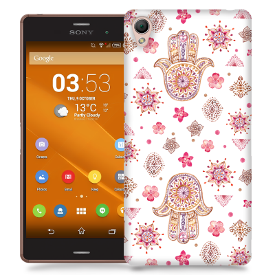 Skal till Sony Xperia Z3 - Fatimas hand - blommor