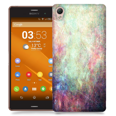 Skal till Sony Xperia Z3 - Grunge texture - Ljusblå