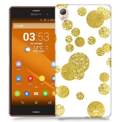 Skal till Sony Xperia Z3 - Guldkonfetti