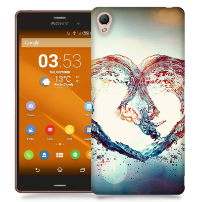 Skal till Sony Xperia Z3 - Hjärta - Vatten