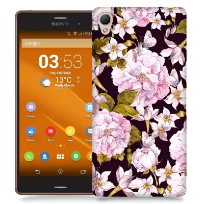 Skal till Sony Xperia Z3 - Hortensia - Svart