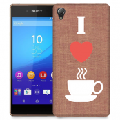 Skal till Sony Xperia Z3+ - I love coffe - Brun