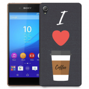 Skal till Sony Xperia Z3+ - I love coffe - Svart