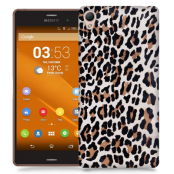 Skal till Sony Xperia Z3 - Leopard oljefärg