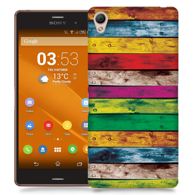 Skal till Sony Xperia Z3 - Målade brädor
